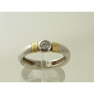 Gold 14k ring with Zircon ΔΑ 001037  Weight:5.68gr