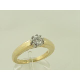 Gold 14k ring Solitaire with Zircon ΔΑ 001042  Weight:6.9gr