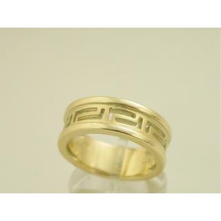 Χρυσό δαχτυλίδι Κ14 χωρίς πέτρες Γκρέκα ΔΑ 001045  Βάρος:7.4gr