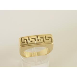 Gold 14k ring Greek key ΔΑ 001048  Weight:7.8gr