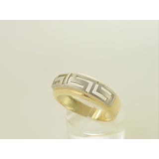 Χρυσό δαχτυλίδι Κ14 χωρίς πέτρες Γκρέκα ΔΑ 001051  Βάρος:4.42gr