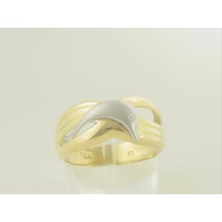 Gold 14k ring Dolphin ΔΑ 001054  Weight:4.8gr