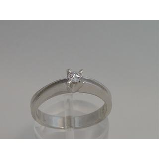 Gold 14k ring Solitaire with Zircon ΔΑ 001082  Weight:4.19gr