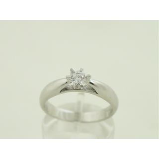 Gold 14k ring Solitaire with Zircon ΔΑ 001083  Weight:4.26gr
