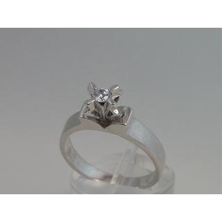 Gold 14k ring Solitaire with Zircon ΔΑ 001089  Weight:4.62gr