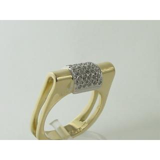 Gold 14k ring with Zircon ΔΑ 001101  Weight:7.84gr