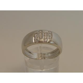 Χρυσό δαχτυλίδι Κ14 με πέτρες ζιργκόν Μοντέρνα-Διάφορα ΔΑ 001106  Βάρος:4.84gr