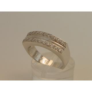 Χρυσό δαχτυλίδι Κ14 με πέτρες ζιργκόν Μοντέρνα-Διάφορα ΔΑ 001110  Βάρος:5.8gr