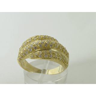 Gold 14k ring with Zircon ΔΑ 001123  Weight:7.94gr