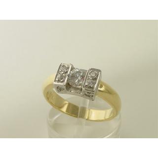 Gold 14k ring Solitaire with Zircon ΔΑ 001128  Weight:5.9gr