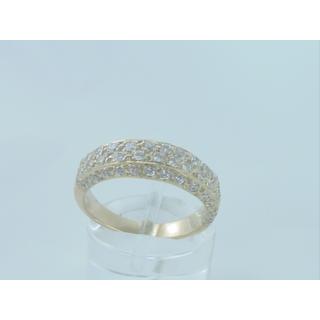 Gold 14k ring with Zircon ΔΑ 001131  Weight:5.02gr
