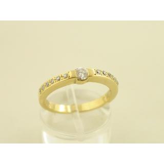 Gold 14k ring with Zircon ΔΑ 001133  Weight:3.9gr