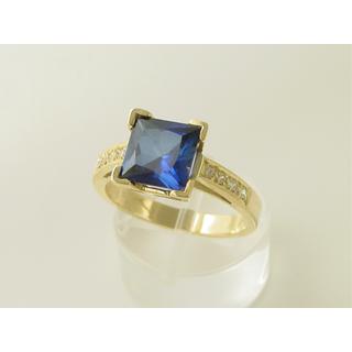 Gold 14k ring with Zircon ΔΑ 001139  Weight:5.06gr