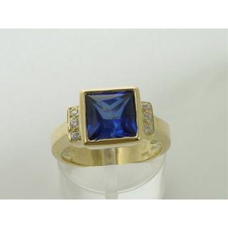 Χρυσό δαχτυλίδι Κ14 με πέτρες ζιργκόν Μοντέρνα-Διάφορα ΔΑ 001140  Βάρος:6.3gr