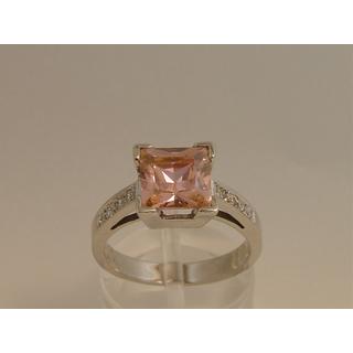 Gold 14k ring with Zircon ΔΑ 001143  Weight:4.64gr