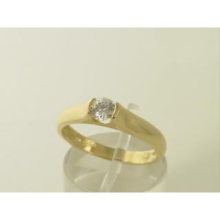 Χρυσό δαχτυλίδι Κ14 με πέτρες ζιργκόν Μονόπετρα-Κοσμήματα Γάμου ΔΑ 001150  Βάρος:3.49gr