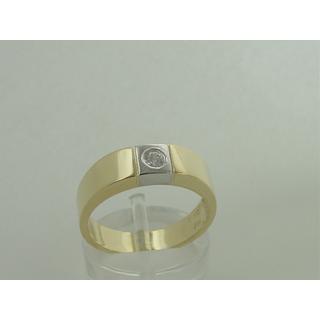 Χρυσό δαχτυλίδι Κ14 με πέτρες ζιργκόν Μονόπετρα-Κοσμήματα Γάμου ΔΑ 001152  Βάρος:5gr