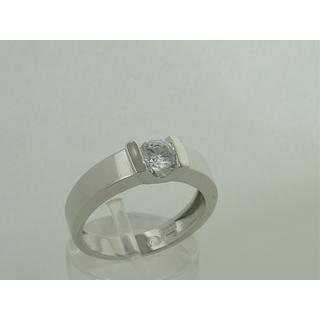Gold 14k ring Solitaire with Zircon ΔΑ 001153  Weight:4.83gr