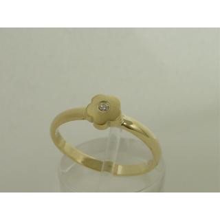 Gold 14k ring with Zircon ΔΑ 001161  Weight:2.42gr
