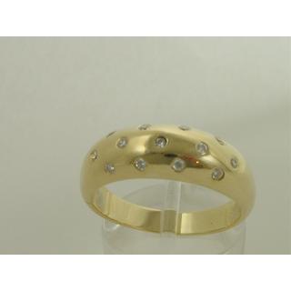 Χρυσό δαχτυλίδι Κ14 με πέτρες ζιργκόν Μοντέρνα-Διάφορα ΔΑ 001173  Βάρος:5.9gr