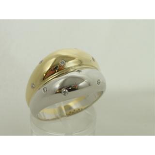 Χρυσό δαχτυλίδι Κ14 με πέτρες ζιργκόν Μοντέρνα-Διάφορα ΔΑ 001179  Βάρος:10.55gr