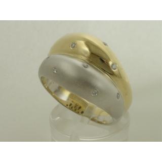Χρυσό δαχτυλίδι Κ14 με πέτρες ζιργκόν Μοντέρνα-Διάφορα ΔΑ 001180  Βάρος:9.88gr