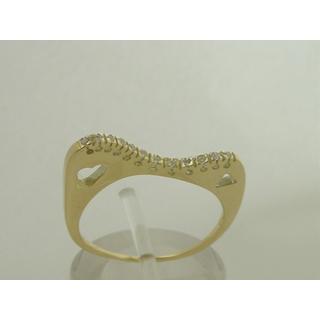 Gold 14k ring with Zircon ΔΑ 001182  Weight:3gr