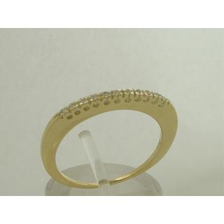 Gold 14k ring with Zircon ΔΑ 001184  Weight:2.78gr