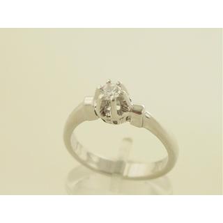 Gold 14k ring Solitaire with Zircon ΔΑ 001202  Weight:4.63gr