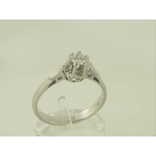 Gold 14k ring Solitaire with Zircon ΔΑ 001204  Weight:3.4gr