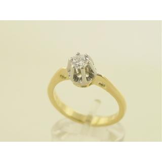 Gold 14k ring Solitaire with Zircon ΔΑ 001205  Weight:4.33gr