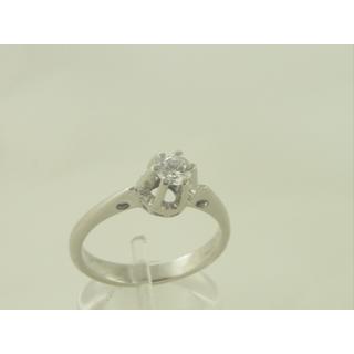 Gold 14k ring Solitaire with Zircon ΔΑ 001206  Weight:4.02gr