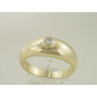 Gold 14k ring Men with Zircon ΔΑ 001221  Weight:7.45gr