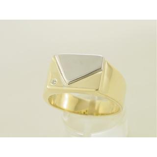 Gold 14k Men ring with Zircon ΔΑ 001224  Weight:11.6gr