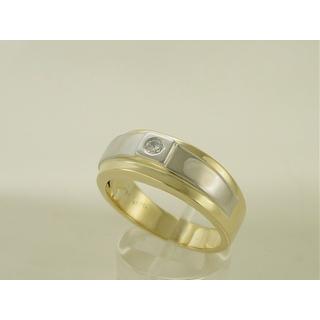 Gold 14k Men ring with Zircon ΔΑ 001225  Weight:10.8gr
