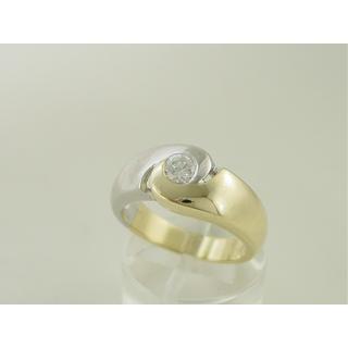Χρυσό δαχτυλίδι Κ14 με πέτρες ζιργκόν Μοντέρνα-Διάφορα ΔΑ 001229  Βάρος:5.9gr