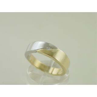 Χρυσό δαχτυλίδι Κ14 με πέτρες ζιργκόν Μοντέρνα-Διάφορα ΔΑ 001230  Βάρος:4.8gr