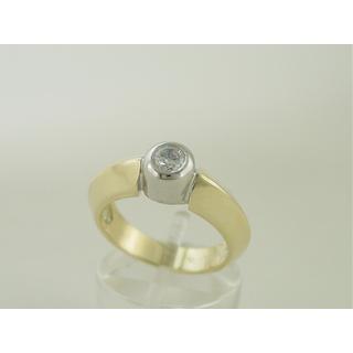 Gold 14k ring Solitaire with Zircon ΔΑ 001231  Weight:7.07gr