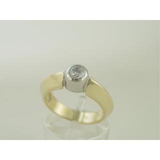 Gold 14k ring Solitaire with Zircon ΔΑ 001231  Weight:7.07gr