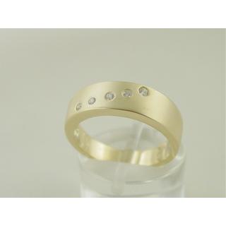 Χρυσό δαχτυλίδι Κ14 με πέτρες ζιργκόν Μοντέρνα-Διάφορα ΔΑ 001236  Βάρος:4.5gr