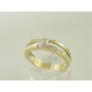 Χρυσό δαχτυλίδι Κ14 με πέτρες ζιργκόν Μοντέρνα-Διάφορα ΔΑ 001239  Βάρος:3.17gr