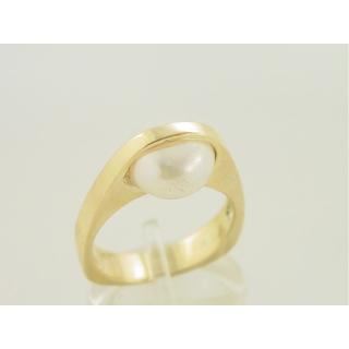 Χρυσό δαχτυλίδι Κ14 με μαργαριτάρια Μοντέρνα-Διάφορα ΔΑ 001243  Βάρος:6.03gr