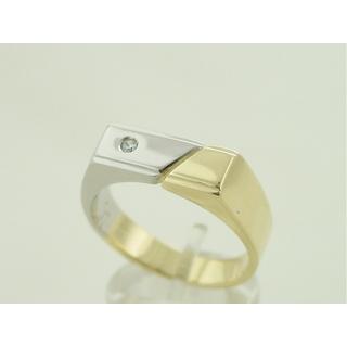 Χρυσό δαχτυλίδι Κ14 με πέτρες ζιργκόν Ανδρικό Κόσμημα ΔΑ 001251  Βάρος:9.07gr