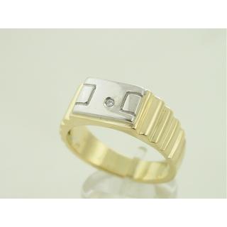 Χρυσό δαχτυλίδι Κ14 με πέτρες ζιργκόν Ανδρικό Κόσμημα ΔΑ 001255  Βάρος:12.4gr