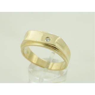 Χρυσό δαχτυλίδι Κ14 με πέτρες ζιργκόν Ανδρικό Κόσμημα ΔΑ 001256  Βάρος:8.05gr