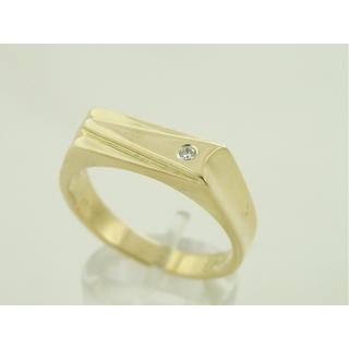 Χρυσό δαχτυλίδι Κ14 με πέτρες ζιργκόν Ανδρικό Κόσμημα ΔΑ 001257  Βάρος:7.8gr