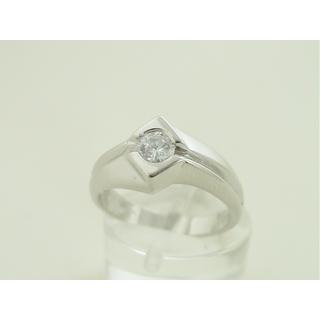 Gold 14k ring Solitaire with Zircon ΔΑ 001263  Weight:4.46gr