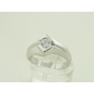 Gold 14k ring Solitaire with Zircon ΔΑ 001263  Weight:4.46gr