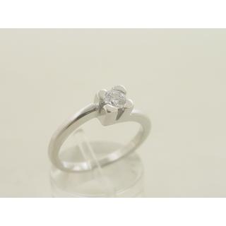 Gold 14k ring Solitaire with Zircon ΔΑ 001345  Weight:3.5gr