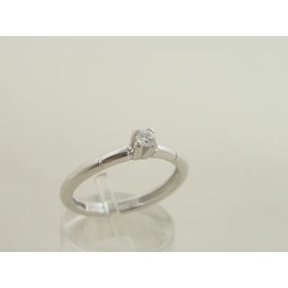 Gold 14k ring Solitaire with Zircon ΔΑ 001347  Weight:2.37gr
